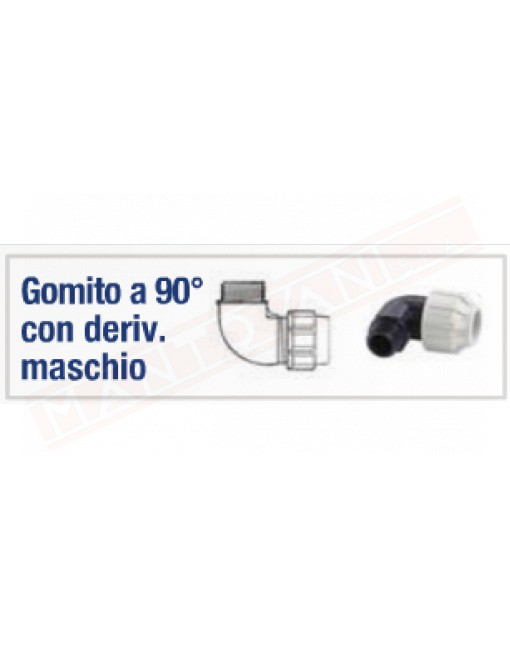 DEL TAGLIA GM-50\150 GOMITO 90 MASCHIO .50 X1 1\2 IN PLASTICA