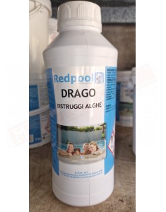Alghicida Drago confezione da 1 litro non adatto in piscine con elettrolisi. Funziona su tutte le alghe attenersi istruzioni