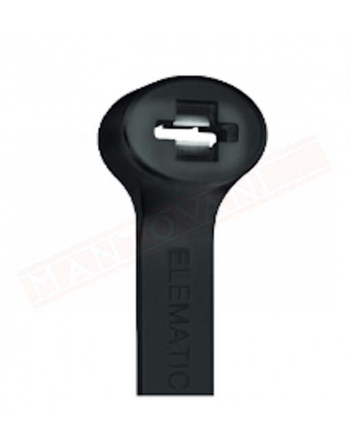ITW 2 Lock Fascette nere 365x4.5 con dentino metallico resistenti all esterno