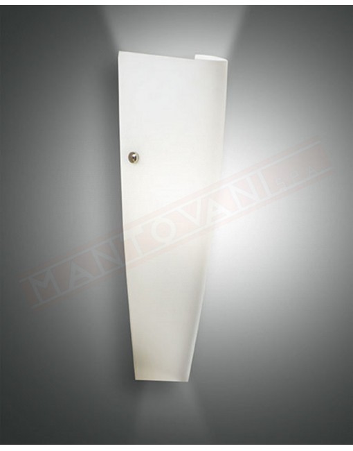 Fabas Dedalo applique in vetro soffiato bianco attacco e27 cm 13 h 36 cm