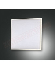 Fabas Desdy lampada parete\soffitto in policarbonato e alluminio bianco cm 18x18x5 a led 10w 900lm 3000k