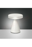 Fabas Neutra lampada da tavolo in metallo bianco a led 8w 720lm regolazione al tocco con dimmerdiametro cm 17 h. cm 20