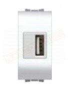 Feb Elettrica Flexì nero opaco alimentatore 1 presa USB 5V 1,0A p 45 mm compatibile su supporti Living Light