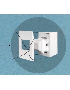 Feb elettrica pulsante keystone bianco wi fi senza pile funziona con piezo interno portata 25 mt adatttaore keystone escluso