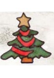 Vetrofania in silicone con albero di Natale 10X10