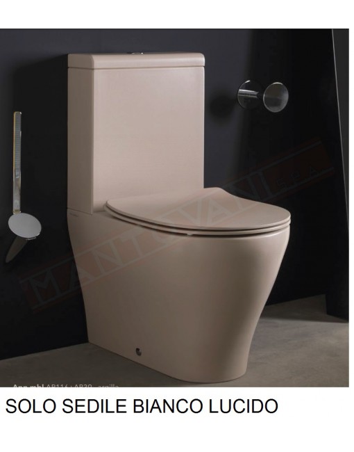 Flaminia App sedile discesa rallentata per wc monoblocco bianco lucido