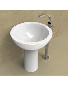 Flaminia lavabo Fonte 70 da appoggio su colonna bianco