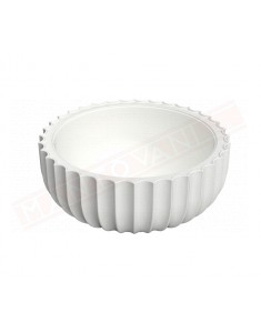 Flaminia Settecento latte bianco opaco lavabo da appoggio diametro 44 mm h18 cm