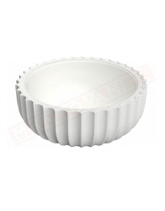 Flaminia Settecento latte bianco opaco lavabo da appoggio diametro 50 mm h20 cm