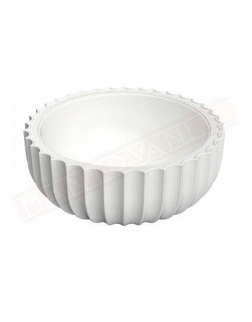 Flaminia Settecento latte bianco opaco lavabo da appoggio diametro 50 mm h20 cm