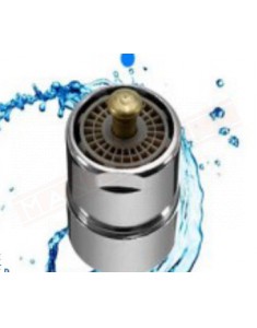 Rompigetto risparmio acqua femmina m22x1 con tastino erogazione a tempo 60 secondi