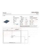 Galassia H3-Folia 70 piatto doccia bianco cm 70x100 trattamento antiscivolo piletta diametro 90 con coperchio ceramica inclusa