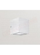 Lampada a parete per esterni ip54 in alluminio bianco cm 11.5x10.8x10.8 2xgx53