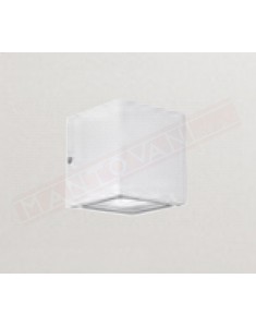 Lampada a parete per esterni ip54 in alluminio bianco cm 11.5x10.8x10.8 2xgx53