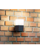 Lampada da parete per esterni ip44 in alluminio grigio antracite cm 8.5x11.5x17 1xe27