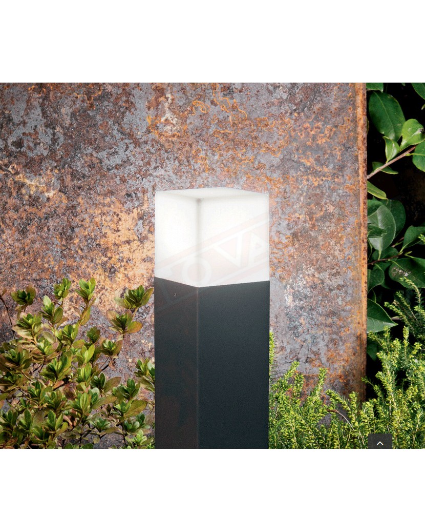 Lampada da terra per esterni ip44 in alluminio grigio antracite h. cm 30 1xe27