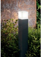 Lampada da terra per esterni ip44 in alluminio grigio antracite h. cm 70 1xe27
