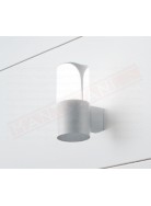 Lampada a parete per esterni ip44 in alluminio grigio metallizzato cm 9x14x18 1xe27
