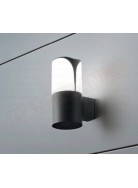 Lampada a parete per esterni ip44 in alluminio grigio antracite cm 9x14x18 1xe27