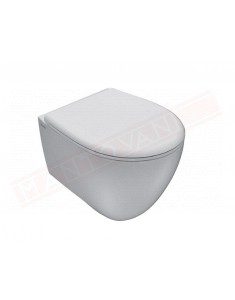 Globo vaso sospeso Bowl+ cm 50x38 bianco lucido Sanitari bagno Ceramica Globo con smalto Bataform e Ceraslide