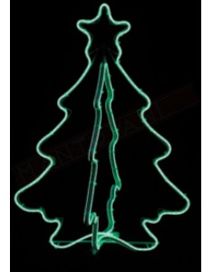 Giocoplast albero di Natale luminoso verde con flex neon CM 86X61X56