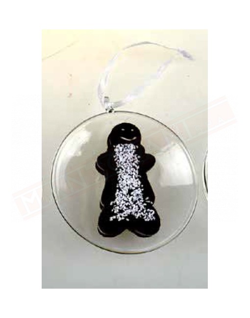 Giocoplast biscotto stella con granella di zucchero addobbo per albero di natale in vetro