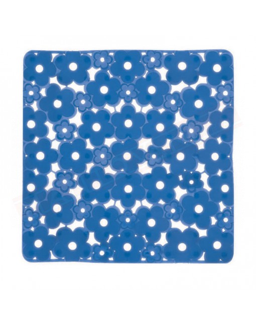 Gedy G.Margherita tappeto antiscivolo doccia in pvc azzurro misure art 51,5x51,5