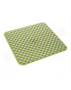 Gedy G.Geo tappeto antiscivolo per doccia in gomma verde acido misure art 53x53x0,6