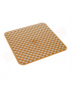 Gedy G.Geo tappeto antiscivolo per doccia in gomma arancio misure art 53x53x0,6