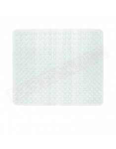 Gedy tappetino antiscivolo in pvc plastificato trasparente misure art 80x60x,6