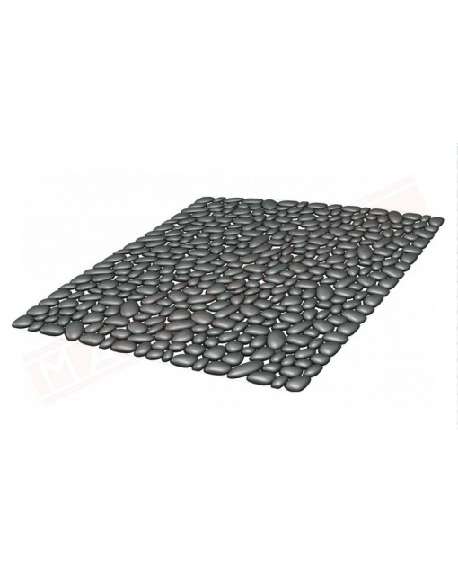 Gedy G.Pietra tappeto antiscivolo per doccia in vinile antracite misure art 55x55x1