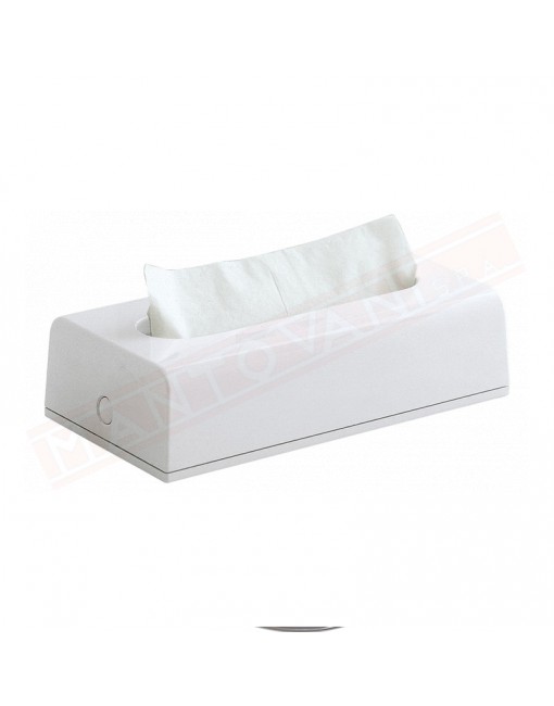 Gedy portafazzoletti bianco in resine termoplastiche misure art 25,8x13,2x6,3