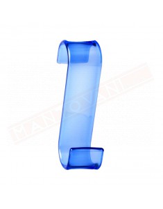 Gedy G.Merlino appendiabiti blu trasparente per termoarredi in resine termoplastiche misure art 3,2x6,7x11,7