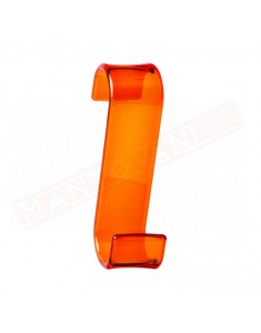 Gedy G.Merlino appendiabiti arancio trasparente per termoarredi in resine termoplastiche misure art 3,2x6,7x11,7