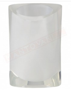 Gedy G. Twist portaspazzolini in resina color bianco satinato misure art 8,5x8,5x12