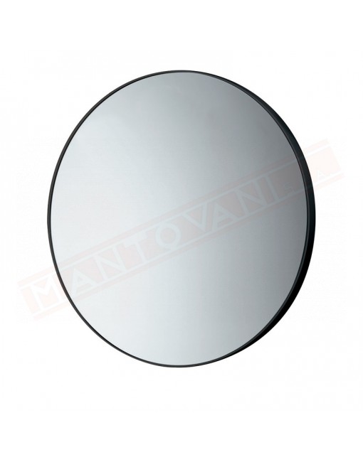 Gedy specchio bagno nero diametro 60 misure art 60x3