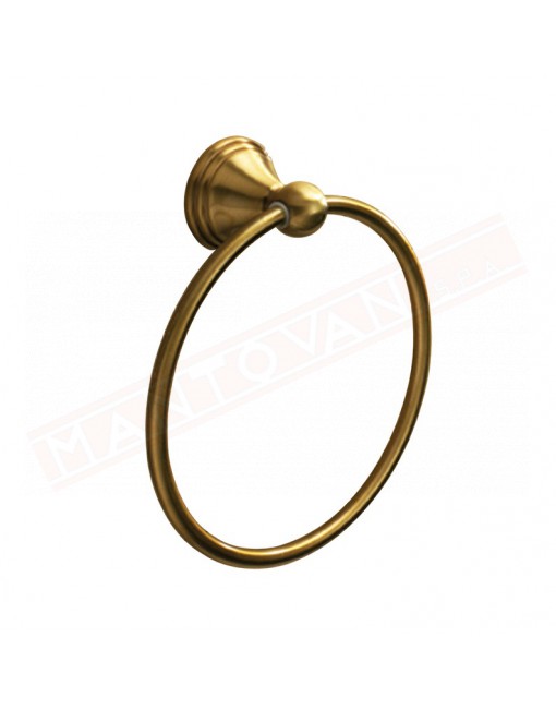 Gedy G.Romance portasalviette ad anello fissaggio con viti finitura bronzo misure art 18x7,7x20,2