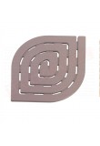 Gedy G.Spirale pedana per doccia tortora in resine termoplastiche misure art 54,5x54,5x2,2