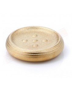 Gedy G. Astrid portasapone in ceramica oro misure art diametro 12x2,6