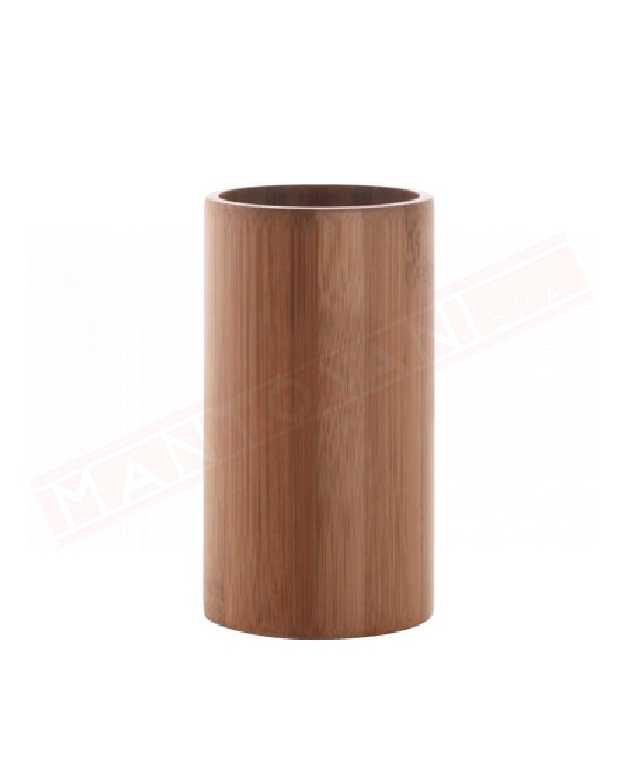 Gedy G. Altea portaspazzolini in bambù e resina color naturale misure art diametro 7x12