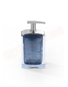 Gedy G. Antares dosasapone in resina color blu con erogatore in plastica misure art 8x6,2x15,5