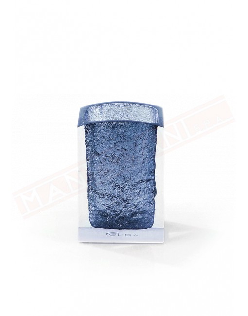 Gedy G. Antares portaspazzolini in resina color blu misure art 8x6,2x11,7