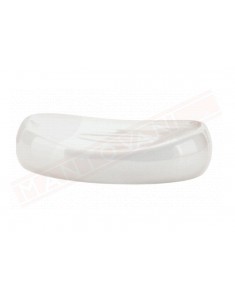 Gedy G. Azalea portasapone in ceramica bianco misure art diametro 12,4x9x2,7