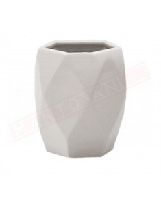 Gedy G. Dalia portaspazzolini in ceramica bianco misure art diametro 8,1x10,6