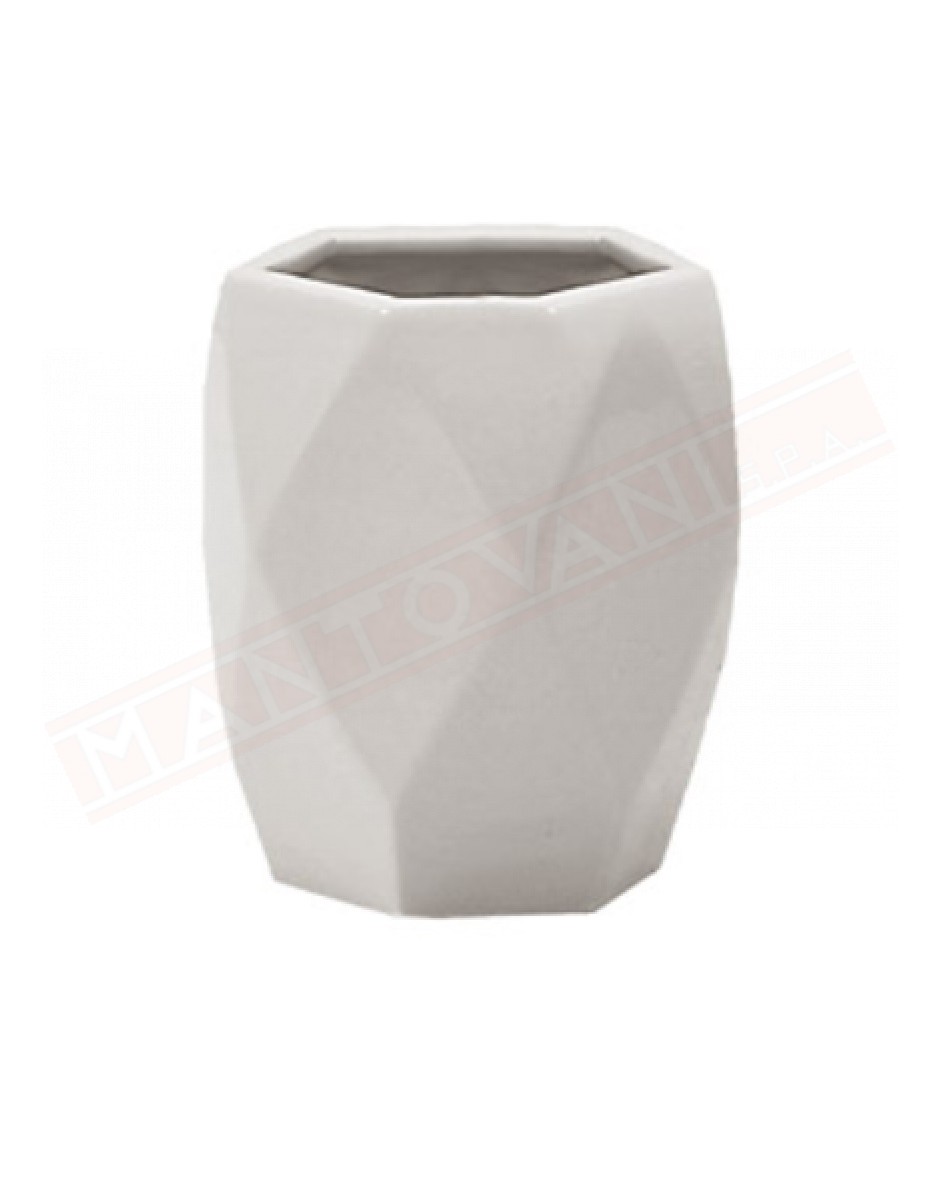 Gedy G. Dalia portaspazzolini in ceramica bianco misure art diametro 8,1x10,6