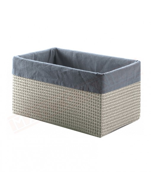 Gedy G.Lavanda scatola in rafia e nylon color grigio misure art 31x19x16,5