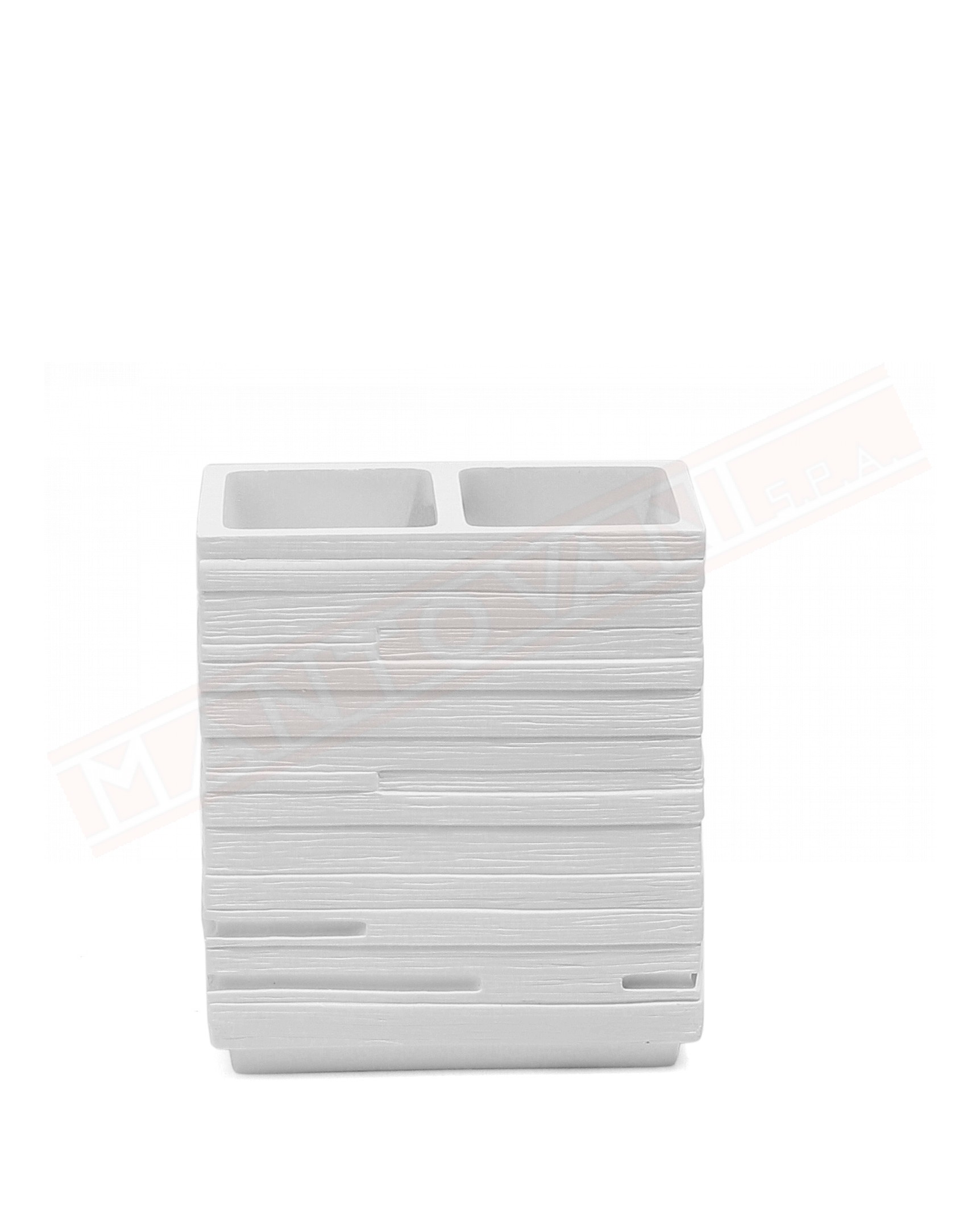 Gedy G. Quadrotto portaspazzolini in resina color bianco misure art 10x6,5x11,2