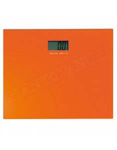 Gedy G-Rainbow pesapersone elettronica arancio in vetro ,resina e metallo misure art 34x27,4x2,7
