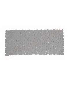 Gedy G.River tappeto antiscivolo per vasca in pvc grigio misure art 70x35x0,7