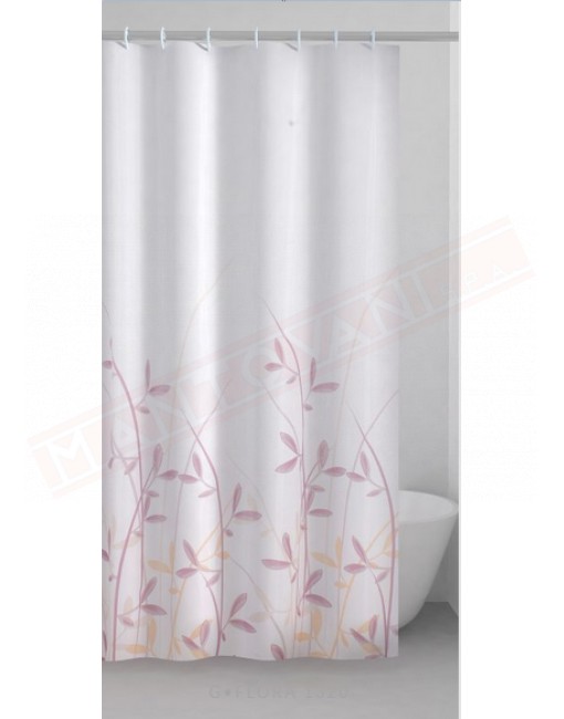 Gedy G.Flora tenda in tessuto con fiori rosa e gialli cm 240 altezza 200 confezione con anelli